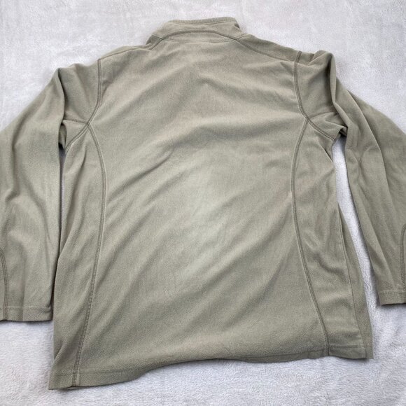 Columbia Mens Fleece Pullover Half-Zip Jacket M Fleece Casual Beige - Picture 2 of 6